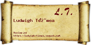 Ludwigh Tímea névjegykártya